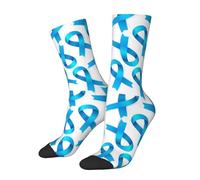 peiyeety Chaussettes ruban de sensibilisation au cancer de la prostate, chaussettes de sport décontractées et originales pour femmes et hommes