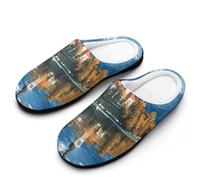 peiyeety Chaussons d'intérieur chauds en polaire pour femmes, style lac de Bled, Slovénie, pour l'hiver, à l'intérieur comme à l'extérieur.39-40