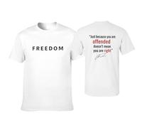 peiyeety Chemises à Manches Courtes Freedom Charlie Kirk pour Hommes, Taille XX-Large