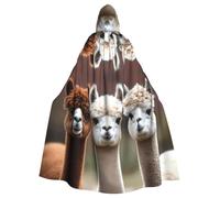 peiyeety Costume de cape à capuche en alpaga mignon et étourdi pour homme et femme, idéal pour Halloween ou cosplay