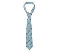 peiyeety Cravate homme Shark Ocean Blue 2, classique, infroissable, douce et soyeuse, avec passant antidérapant, idéale pour les occasions professionnelles et les cadeaux.