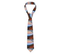 peiyeety Cravates fantaisie pour hommes, motif Blue Ridge Mountains, idéales pour le travail, les mariages et autres occasions décontractées.