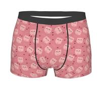 peiyeety Dessin animé Mignon Cochon Ballons Guitares colorées Musique Hommes Boxer Slips sous-vêtements de Sport Pochette Soutien Boxer Shorts Ceinture Extensible Boxeurs Troncs XXL