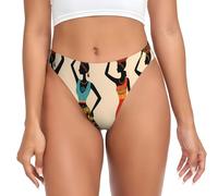 peiyeety Femmes africaines en vêtements Traditionnels imprimés, sous-vêtements féminins sans Coutures, Strings, Culottes Bikini Sexy Invisibles