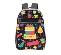 peiyeety Images de joyeux anniversaire Sac à dos transparent Sac à dos transparent en PVC robuste pour sac de voyage de travail de concert