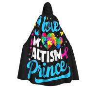 peiyeety J'aime mon autisme pour le costume de cape à capuche pour hommes et femmes pour Halloween Cosplay Party