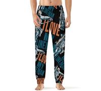 peiyeety J'aime mon Lineman - Bas de pyjama pour homme - Pantalon doux et confortable - Vêtements de nuit