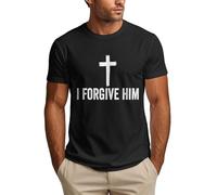 peiyeety Je Lui pardonne Chapeaux Foi chrétienne Jésus Amour Mémoire Charlie Kirk T-Shirt 3X-Large