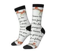 peiyeety Jérémie 29:11 Car je connais les projets que j'ai formés pour vous. Chaussettes fantaisie pour hommes et femmes.