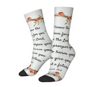 peiyeety Jérémie 29:11 Car je connais les projets que j'ai formés pour vous. Chaussettes fantaisie pour hommes et femmes.