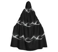 peiyeety La cape à capuche imprimée « Danseuse de lumière et d'ombre » pour adulte est un poncho à capuche d'Halloween très grand, confortable et résistant.