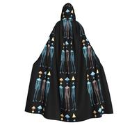 peiyeety La cape à capuche imprimée Polygonal thinking pour adulte est un poncho à capuche d'Halloween super grand, confortable et résistant.