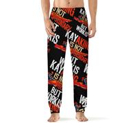 peiyeety Le kayak est un acte volontaire, mais le travail est un pantalon de pyjama pour homme, un vêtement de détente doux et confortable, idéal pour dormir.