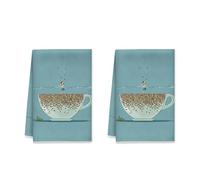 peiyeety Lot de 1 torchon de Cuisine en Forme de Tasse, Motif fantaisiste et ludique de Personnage de café, Bleu, pour sécher la Vaisselle, Nouveaux Essentiels pour la Maison, 40 x 66 cm (1 pièce)