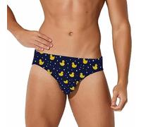 peiyeety Maillot de Bain Homme Motif Canard en Caoutchouc Jaune, Slip de Bain Sexy, Taille M