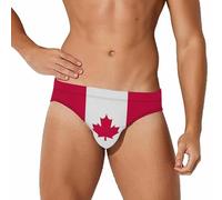 peiyeety Maillot de Bain pour Homme, Motif Drapeau Canadien, Short de Plage, Boxer, Taille XXL