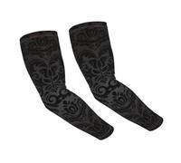 peiyeety Manches de protection solaire à motif oriental vectoriel avec éléments damassés, arabesques et floraux, résistantes aux épines, pour hommes et femmes, anti-transpirantes et solaires.