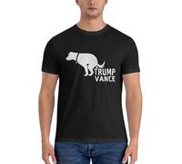 peiyeety Même Mon Chien déteste Trump Vance drôle Anti Trump Vance Fuck Trump Vance Hommes T-Shirt Classique à Manches Courtes t-Shirts Chemise en Coton