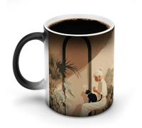 peiyeety Mug à changement de couleur, tasse magique thermosensible à motif de dialogue chromatique - Mug en céramique pour hommes et femmes, cadeau original pour Noël ou un anniversaire