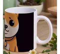 peiyeety Mug en céramique avec anse, motif Shiba Inu, personnalisé, 325 ml, idéal pour le bureau, le thé, maman, papa, les amis, votre petit(e) ami(e) ou votre partenaire.