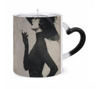 peiyeety Mug magique thermosensible à motif d'ombres de chapeaux - Mug en céramique pour hommes et femmes, cadeau original pour Noël ou un anniversaire.