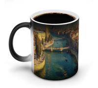 peiyeety Mug magique thermosensible à motif « Pont d'ombres à travers le temps » - Mug en céramique pour hommes et femmes, cadeau original pour Noël ou un anniversaire.