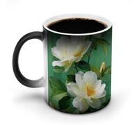 peiyeety Mug magique thermosensible en céramique 35 cl, motif « Murmures verts », idéal pour le café et le thé. Cadeau original et amusant pour hommes et femmes, parfait pour Halloween ou Noël.