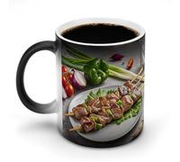 peiyeety Mug thermosensible BBQ Turquie - Mug en céramique - Mug noir thermoréactif - Message apparaissant au contact de la chaleur - Cadeau d'anniversaire pour un proche