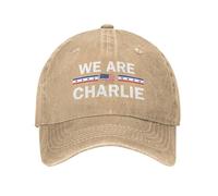 peiyeety Nous Sommes Charlie Kirk Hat Hero Charlie Kirk Denim Cap Baseball Hats Natural