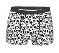 peiyeety Pandas Imprimer sous-Vêtements pour Hommes Boxer Briefs Dessin Animé Mignon Otters Briefs Pochette Souple Taille Basse Boxer Stretch Nouveauté Boxers Cadeaux L