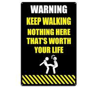 peiyeety Panneau d'avertissement « Attention, danger » - Ne perdez pas votre vie - Risque de blessure grave ou de décès - Décoration murale en aluminium - Cadeau - 30 x 40 cm