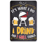 peiyeety Panneaux pour barbecue - Panneau en métal durable - Usage intérieur/extérieur - Décoration et cadeau parfaits pour restaurants et grillades (C'est mon métier) 20 x 30 cm