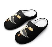 peiyeety Pantoufles d'intérieur pour femmes, motif mouettes et crackers, chaudes et polaires, idéales pour l'hiver et l'extérieur.40-41