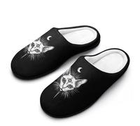 peiyeety Pantoufles homme Sphinx Chat à Troisième Œil, en mousse à mémoire de forme, légères et en coton, pour l'intérieur et l'extérieur.40-41