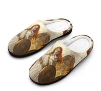 peiyeety Pantoufles pour homme Goddess Athena en mousse à mémoire de forme, légères et en coton, pour l'intérieur et l'extérieur.46-47