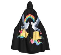 peiyeety Pigeon livrant une lettre d'amour Modèle Halloween Cape à capuche adulte Cape à porter pendant Halloween, jeu de rôle