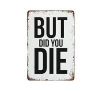 peiyeety Plaque décorative murale vintage en métal « Mais êtes-vous mort ? » pour salle de jeux, bar, pub, club, maison, poster 30 x 20 cm
