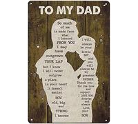 peiyeety Plaque décorative vintage en métal « À mon papa : si je pouvais t'offrir une seule chose dans la vie » pour bar, pub ou garage. Décoration murale rétro 20 x 30 cm.