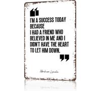 peiyeety Plaque en métal humoristique vintage avec citation d'Abraham Lincoln, idéale pour décorer un garage, un sous-sol, un pub, une ferme, un restaurant ou un café, en extérieur (30 x 20 cm).