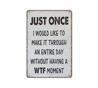 peiyeety Plaque en métal rétro humoristique « J'aimerais bien faire ça » (style rustique) - 30 x 20 cm - Décoration pour la cuisine, le jardin, la salle de bain, la maison de campagne ou le café.