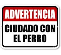 peiyeety Plaque humoristique rétro en métal Advertencia, avertissement extérieur en espagnol pour intérieur, 30 x 20 cm (12 x 8 pouces).