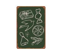 peiyeety Plaque métallique originale « Apprenez ici » pour enfants, décoration murale pour chambre, bureau ou café, 20 x 30 cm