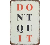 peiyeety Plaque motivante en aluminium - « N'abandonne pas, fais-le » | Décoration pour la maison, le bureau ou la salle de sport | Cadeau pour la persévérance 30 x 40 cm