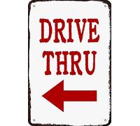 peiyeety Plaques en métal style drive-in vintage, décorations murales pour la maison, le garage, la chambre, le bar ou la salle de bain, 30 x 20 cm