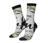 peiyeety Psaume 233 Il restaure mon âme Chaussettes chrétiennes fantaisie pour hommes et femmes