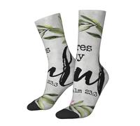 peiyeety Psaume 233 Il restaure mon âme Chaussettes chrétiennes fantaisie pour hommes et femmes