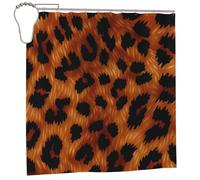 peiyeety Rideau de Douche imperméable à Motif guépard Marron, 183 x 183 cm, Couleur Fer.