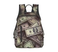 peiyeety Sac à dos de voyage pour hommes et femmes, motif billets de cent dollars, sac à dos pour ordinateur portable de 14 pouces, sac de travail étanche