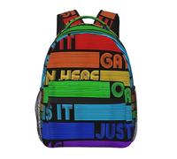 peiyeety Sac à dos pour ordinateur portable 15 pouces, léger, idéal pour les voyages, idéal pour les hommes et les femmes. Drapeau LGBT, soutien à la Gay Pride, arc-en-ciel.