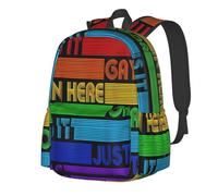 peiyeety Sac à dos pour ordinateur portable 15 pouces, léger, idéal pour les voyages, idéal pour les hommes et les femmes. Drapeau LGBT, soutien à la Gay Pride, arc-en-ciel.